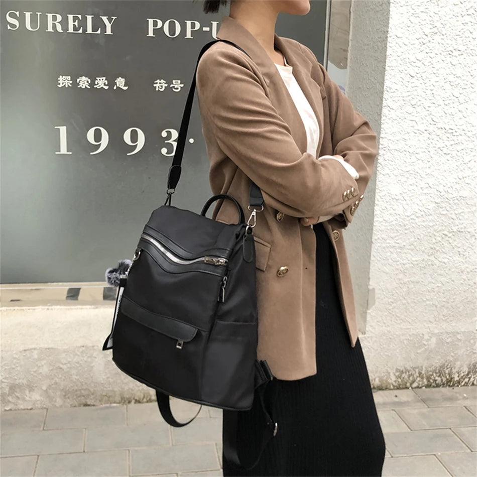 Sac à dos antivol étanche pour femme, sacs initiés Oxford, sacs d'école pour adolescentes, sac à dos de voyage, haute qualité, 3 en 1