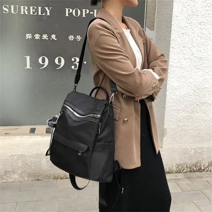 Sac à dos antivol étanche pour femme, sacs initiés Oxford, sacs d'école pour adolescentes, sac à dos de voyage, haute qualité, 3 en 1