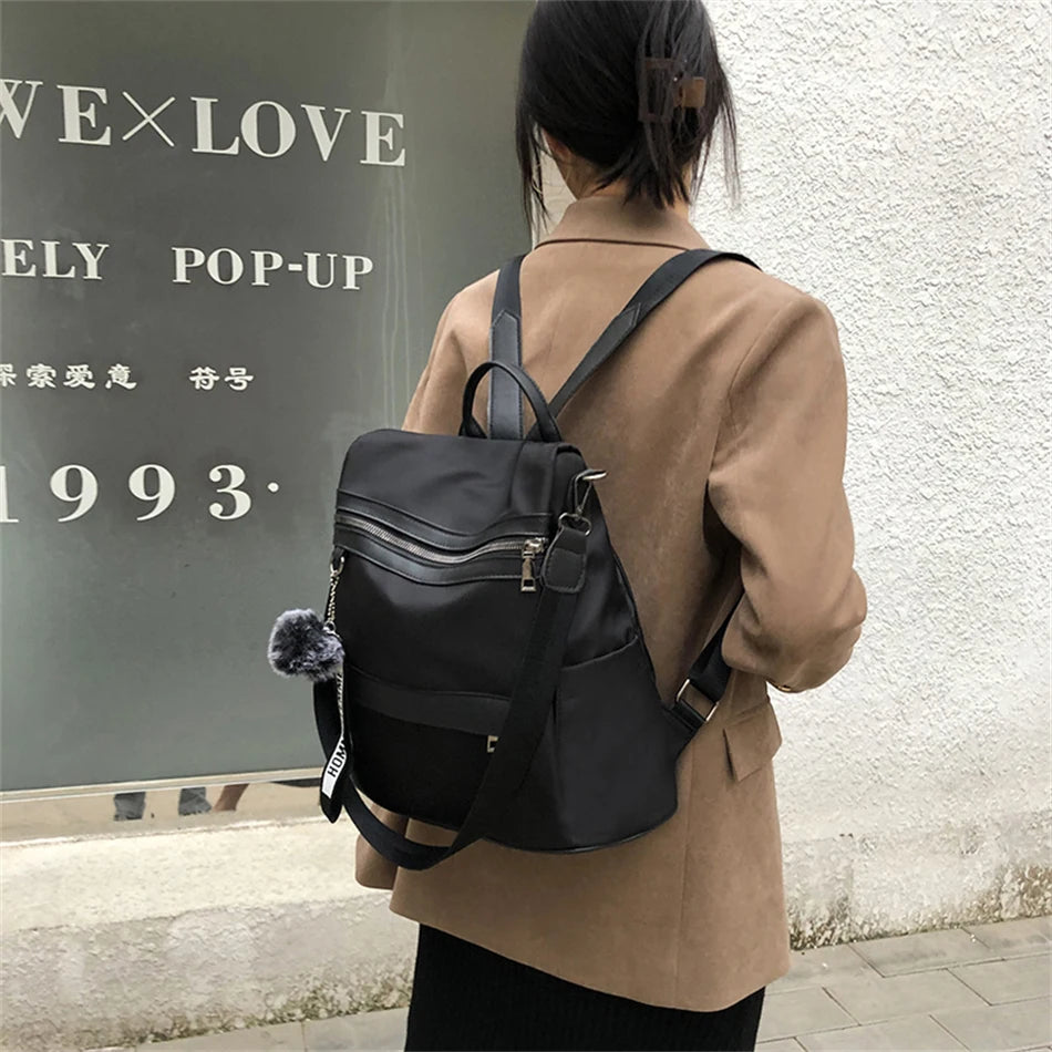 Sac à dos antivol étanche pour femme, sacs initiés Oxford, sacs d'école pour adolescentes, sac à dos de voyage, haute qualité, 3 en 1