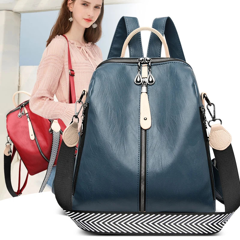 Sac à dos de mode femme sac à dos en cuir souple femmes sac à bandoulière dames sac à dos de voyage grande capacité sac à dos pour fille