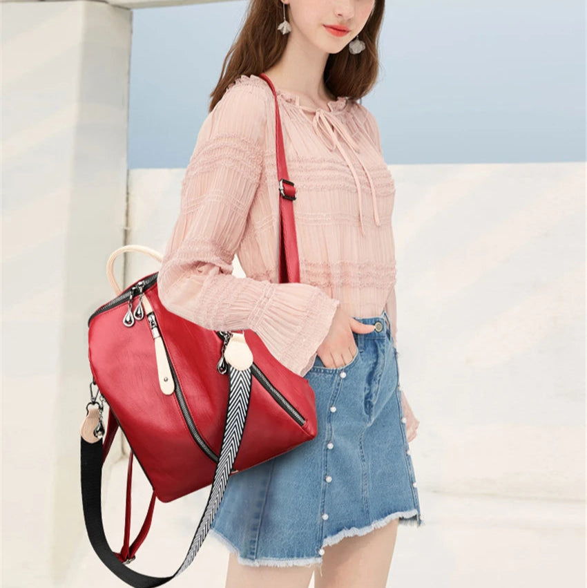 Sac à dos de mode femme sac à dos en cuir souple femmes sac à bandoulière dames sac à dos de voyage grande capacité sac à dos pour fille