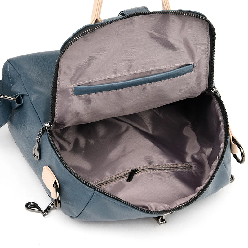 Sac à dos de mode femme sac à dos en cuir souple femmes sac à bandoulière dames sac à dos de voyage grande capacité sac à dos pour fille
