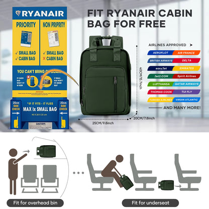Sac à dos de voyage pour femme : imperméable, léger, cabine Ryanair