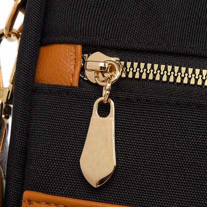 Sac à dos design brodé antivol pour femme, grande capacité, Oxford PU Patchwork, cartable 3 en 1, sac à dos initié par une femme