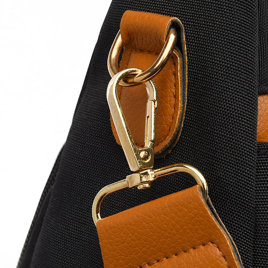 Sac à dos design brodé antivol pour femme, grande capacité, Oxford PU Patchwork, cartable 3 en 1, sac à dos initié par une femme