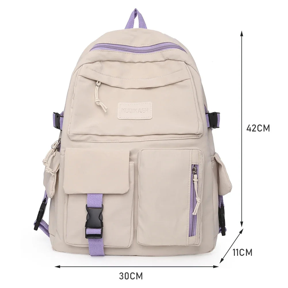 Sac à dos esthétique japonais pour filles, sacs d'école mignons pour étudiants, adolescentes, poches, sac à dos pour ordinateur portable Kawaii pour femmes, Harajuku Mochila