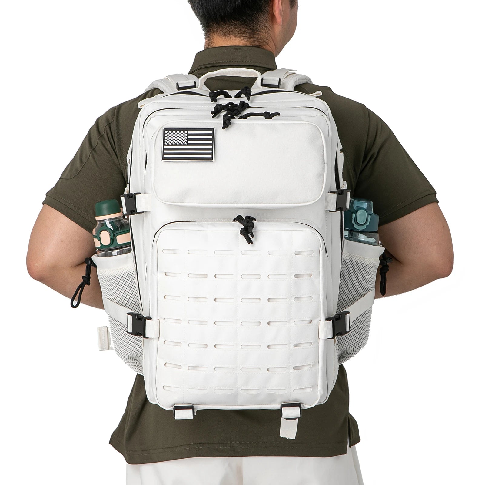 Sac à dos extérieur pour hommes et femmes, sac robuste, petit sac à dos scolaire, sac à dos de randonnée, porte-bouteille, 25L, 45L