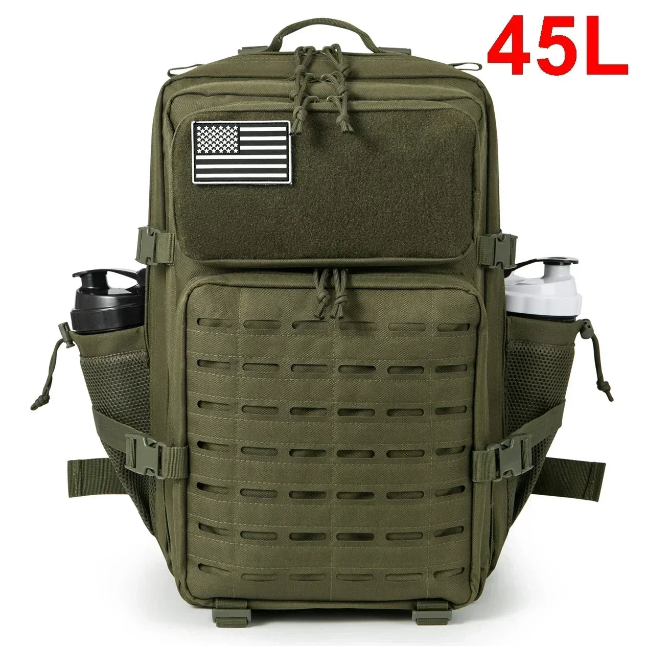 Sac à dos extérieur pour hommes et femmes, sac robuste, petit sac à dos scolaire, sac à dos de randonnée, porte-bouteille, 25L, 45L