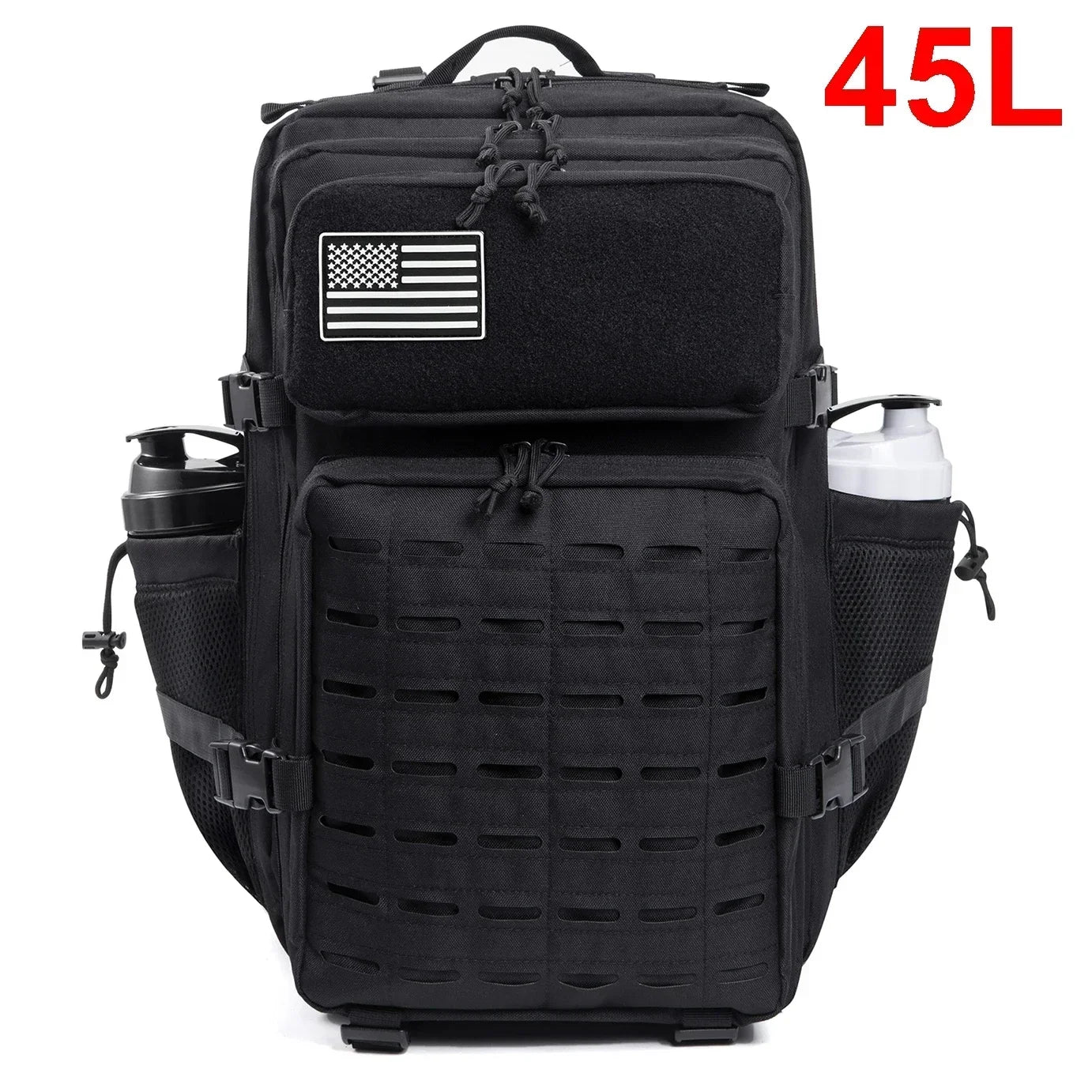 Sac à dos extérieur pour hommes et femmes, sac robuste, petit sac à dos scolaire, sac à dos de randonnée, porte-bouteille, 25L, 45L