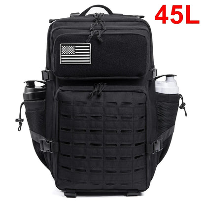 Sac à dos extérieur pour hommes et femmes, sac robuste, petit sac à dos scolaire, sac à dos de randonnée, porte-bouteille, 25L, 45L