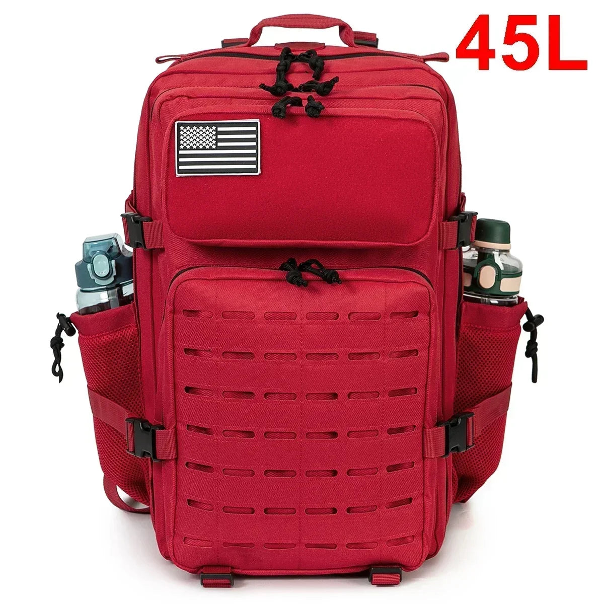 Sac à dos extérieur pour hommes et femmes, sac robuste, petit sac à dos scolaire, sac à dos de randonnée, porte-bouteille, 25L, 45L