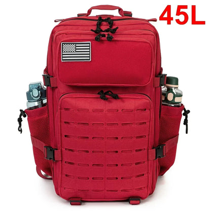 Sac à dos extérieur pour hommes et femmes, sac robuste, petit sac à dos scolaire, sac à dos de randonnée, porte-bouteille, 25L, 45L
