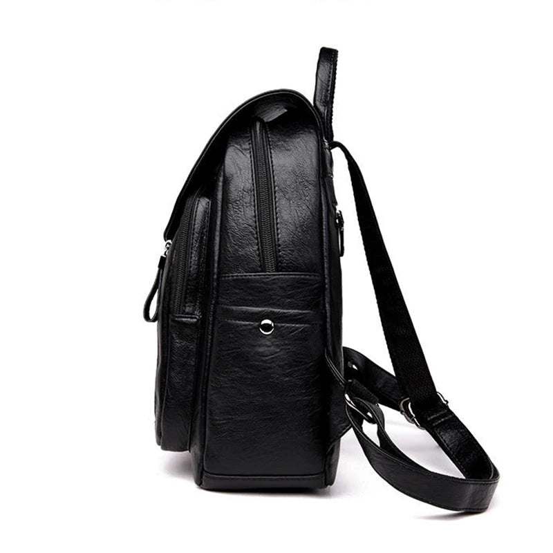 Sac à dos femme voyage grand sac à dos en cuir PU sac à main cartable pour filles femme épaule dos mochila
