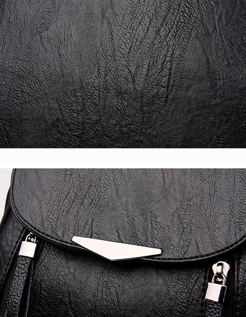 Sac à dos femme voyage grand sac à dos en cuir PU sac à main cartable pour filles femme épaule dos mochila