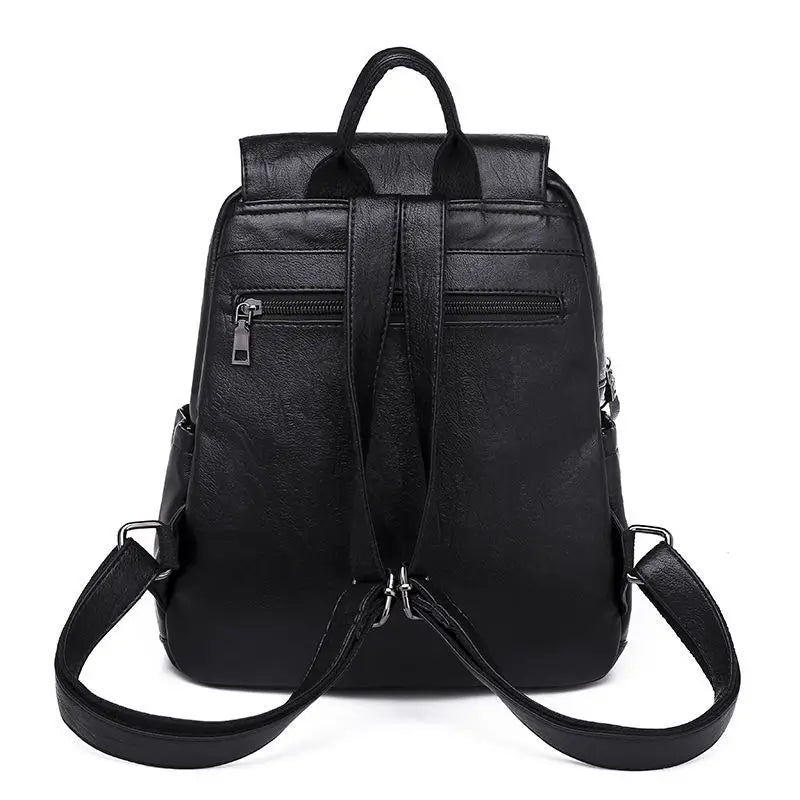Sac à dos femme voyage grand sac à dos en cuir PU sac à main cartable pour filles femme épaule dos mochila, dos