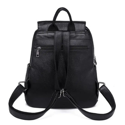 Sac à dos femme voyage grand sac à dos en cuir PU sac à main cartable pour filles femme épaule dos mochila, dos
