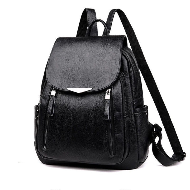 Sac à dos femme voyage grand sac à dos en cuir PU sac à main cartable pour filles femme épaule dos mochila