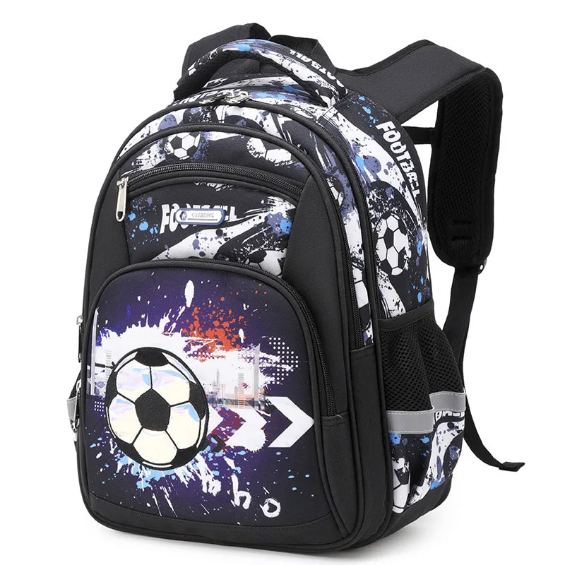 Sac à dos imprimé Football pour enfants et adolescents, cartable de voyage pour garçons