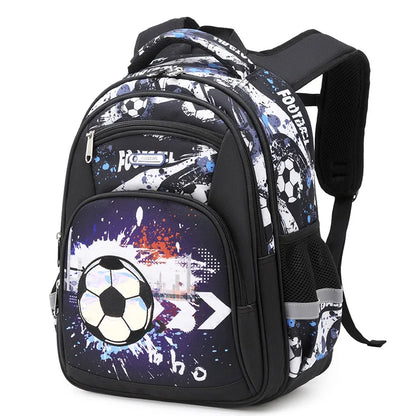 Sac à dos imprimé Football pour enfants et adolescents, cartable de voyage pour garçons
