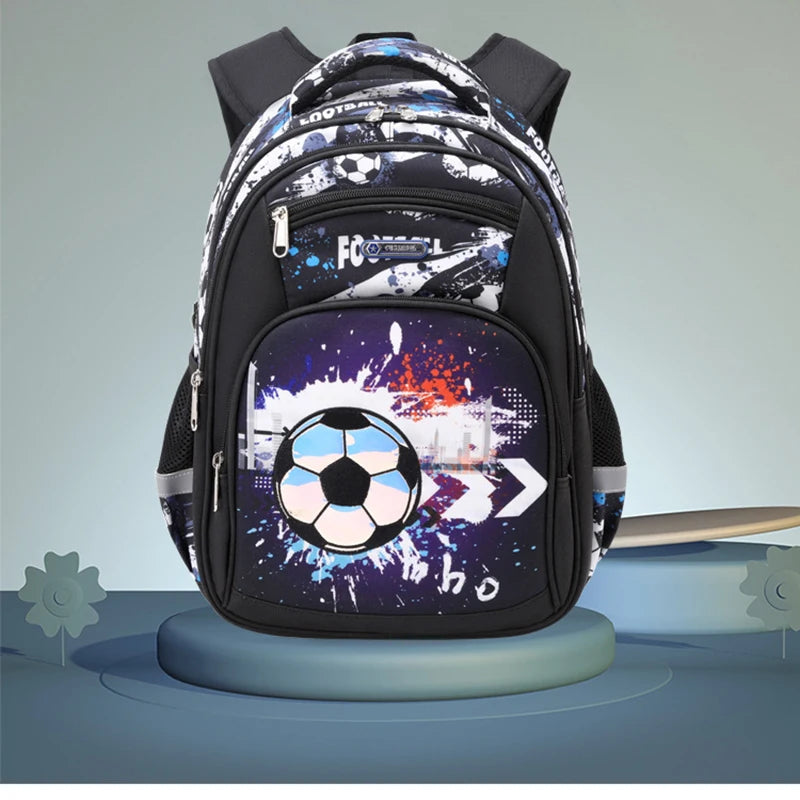Sac à dos imprimé Football pour enfants et adolescents, cartable de voyage pour garçons