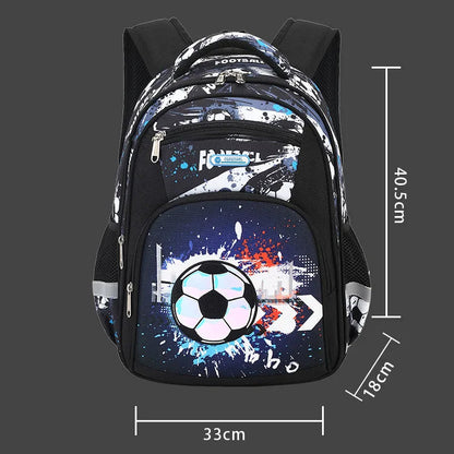Sac à dos imprimé Football pour enfants et adolescents, cartable de voyage pour garçons
