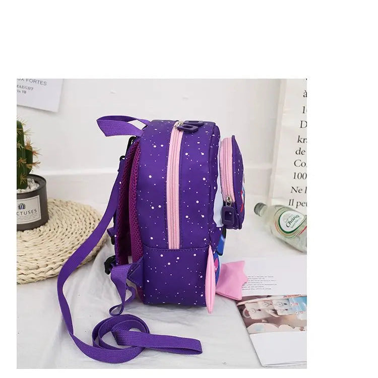Sac à dos pour enfants avec guide de sécurité 3d avec dessin / fusée / léger / école