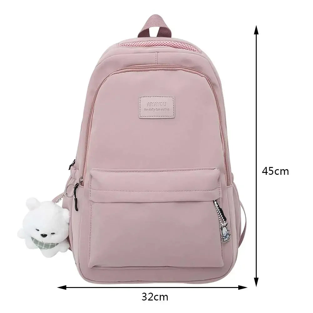 Sac à dos esthétique japonais pour filles, sacs d'école mignons pour étudiants, adolescentes, poches, sac à dos pour ordinateur portable Kawaii pour femmes, Harajuku Mochila