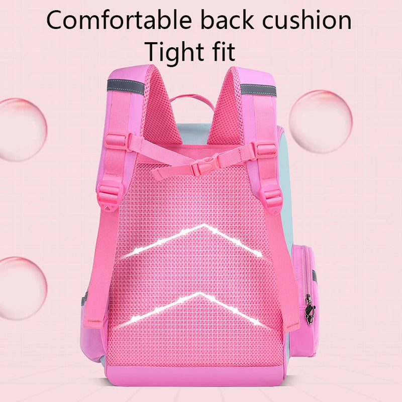 Sac à dos étanche de grande capacité pour enfants, sac d'école imprimé licorne pour adolescents de 2 à 16 ans, sac à dos Kawaii pour enfants, dos