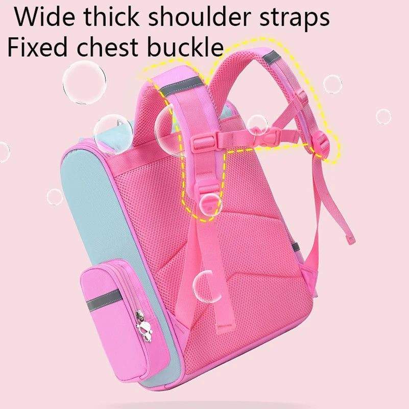 Sac à dos étanche de grande capacité pour enfants, sac d'école imprimé licorne pour adolescents de 2 à 16 ans, sac à dos Kawaii pour enfants