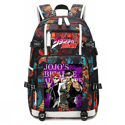 Jojo Bizarre Adventure Anime Sac à dos pour jeunes, cartable étudiant, sac de voyage grande capacité, cadeau de rentrée scolaire pour enfants