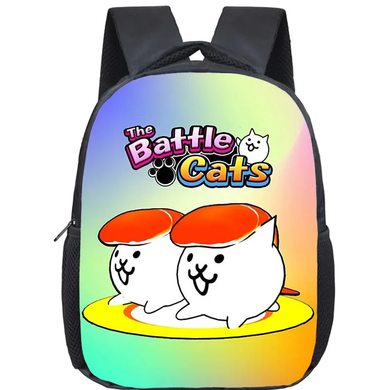 Sac à dos de dessin animé The Battle Cats pour enfants, petit sac d'école, sac à dos pour enfants, garçons et filles, cadeau de retour à l'école, Mochila