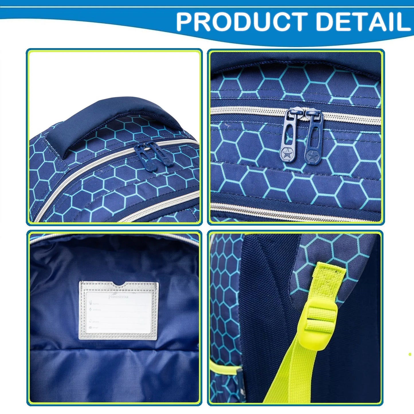 Ensemble de 3 sacs à dos d'école avec sac à déjeuner et étui à stylos