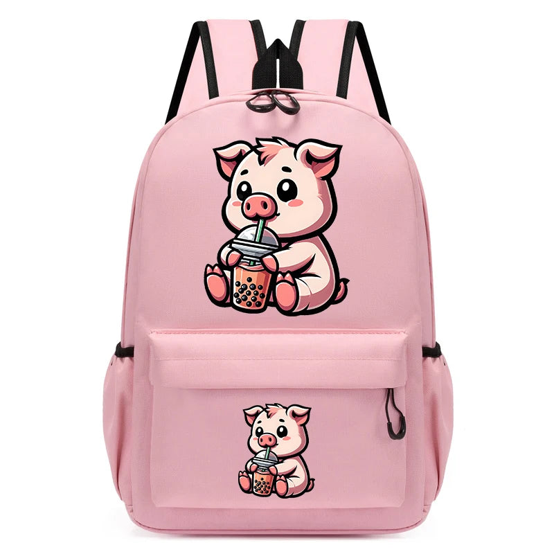 Cartable de dessin animé pour filles et garçons, mini over, animal de compagnie, bulle de thé, sac d'école Kawaii, sac à dos pour enfants de la maternelle