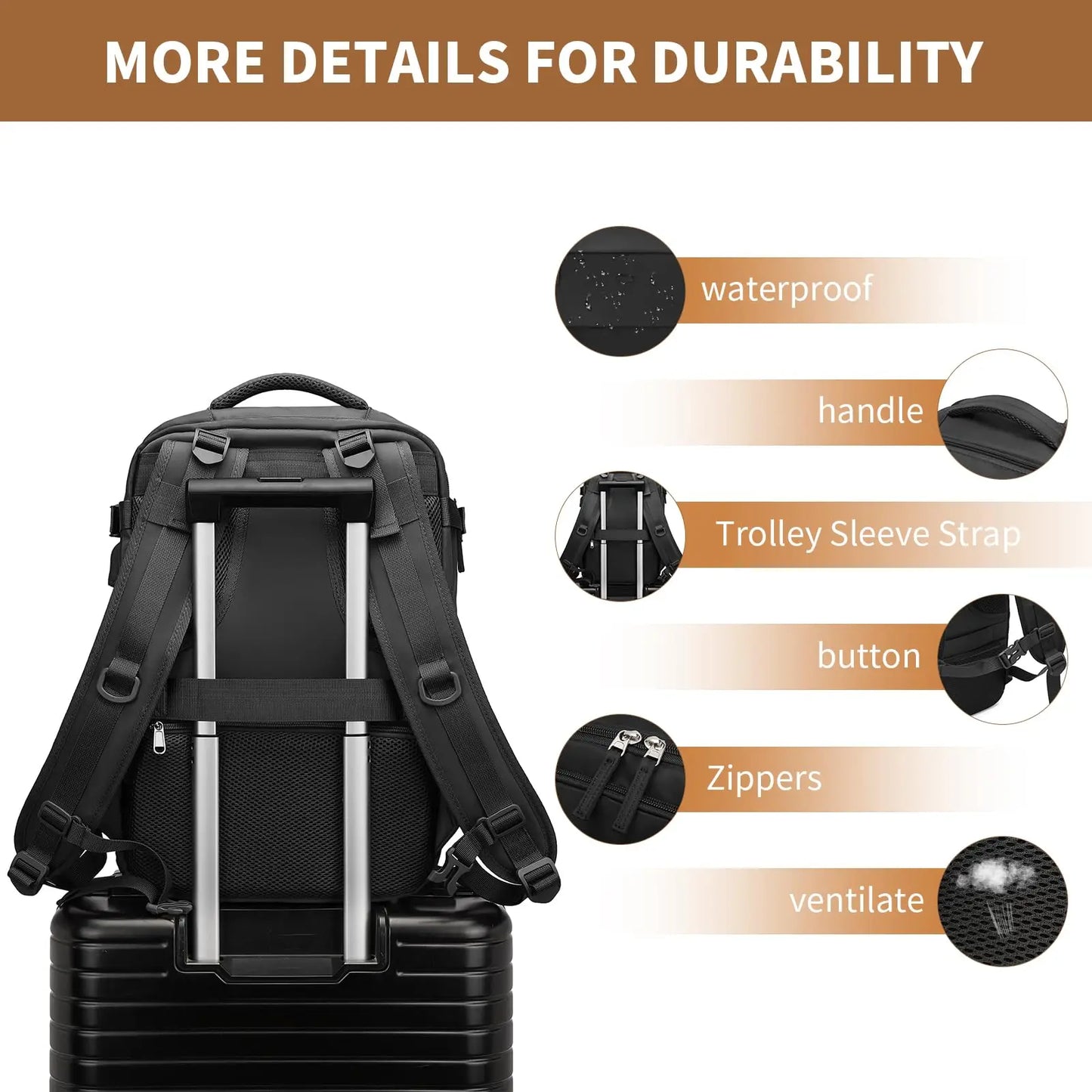 Bagage à main 25L avec compartiment pour ordinateur portable