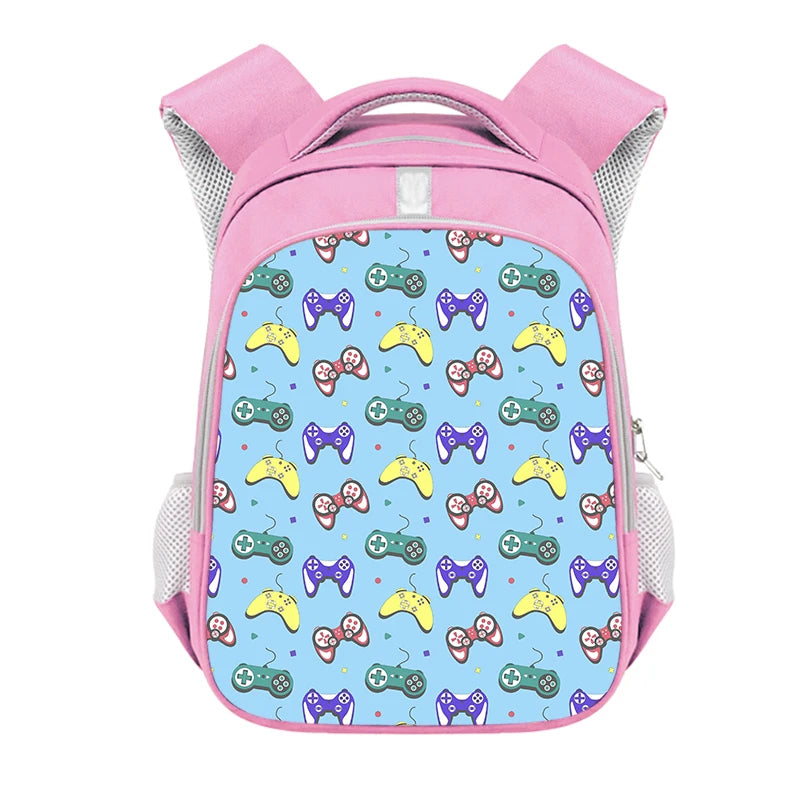 Sac à dos imprimé manettes de jeu drôles, contrôleur de jeu vidéo, sac d'école pour adolescents, sac à dos pour ordinateur portable Gamer, sacs de livre pour enfants, cadeau