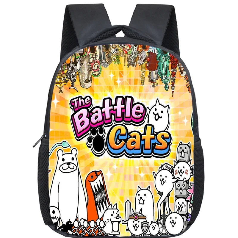 Sac à dos de dessin animé The Battle Cats pour enfants, petit sac d'école, sac à dos pour enfants, garçons et filles, cadeau de retour à l'école, Mochila