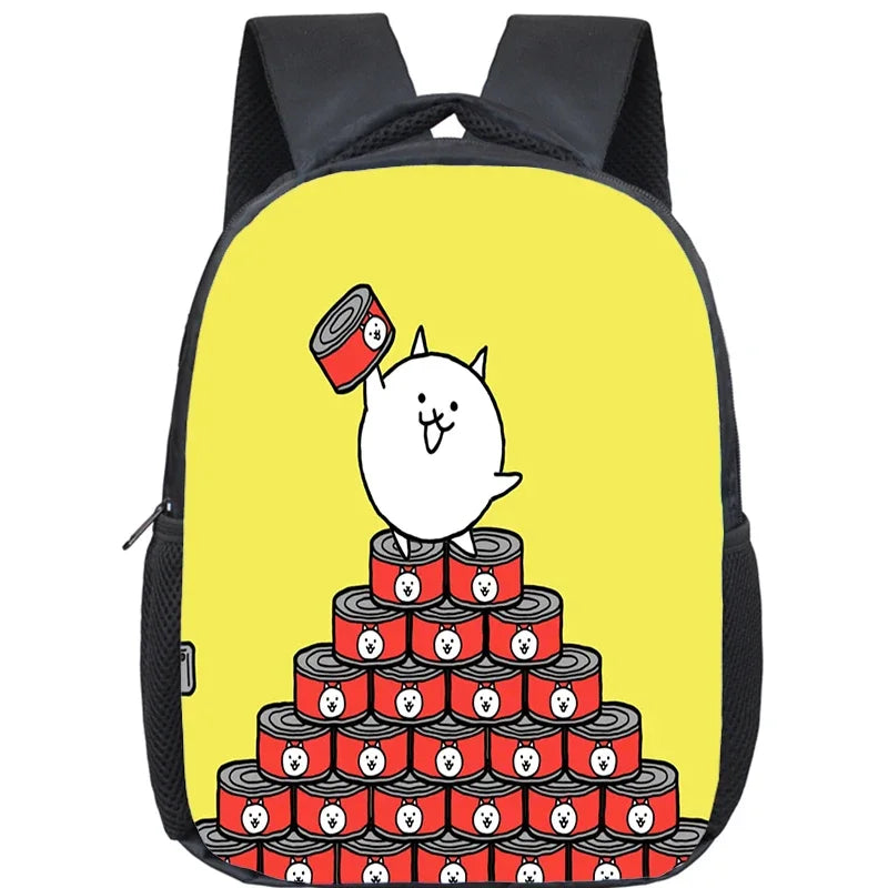 Sac à dos de dessin animé The Battle Cats pour enfants, petit sac d'école, sac à dos pour enfants, garçons et filles, cadeau de retour à l'école, Mochila