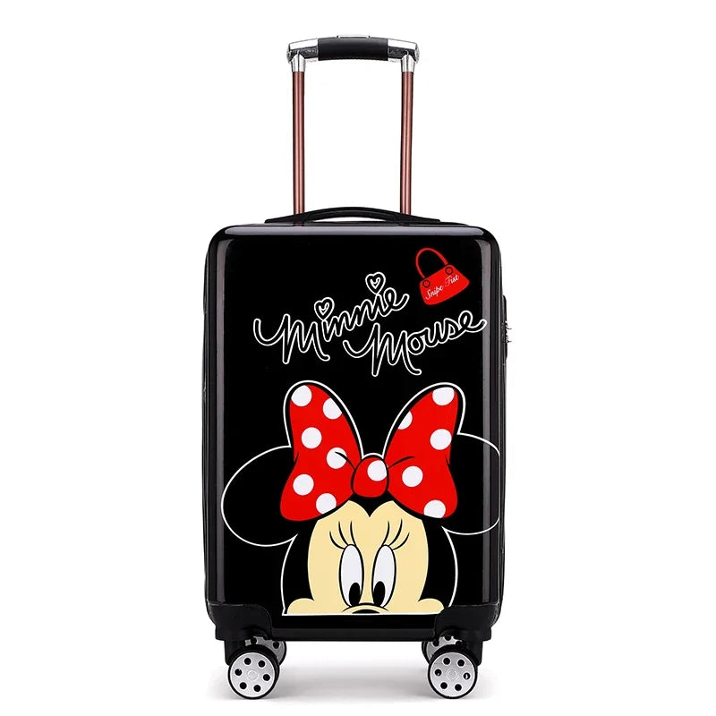 Disney tureMouse-Valise de voyage à roulettes pour enfants, bagage à roulettes mignon, cabine de dessin animé, joli cadeau de Noël, 20 po