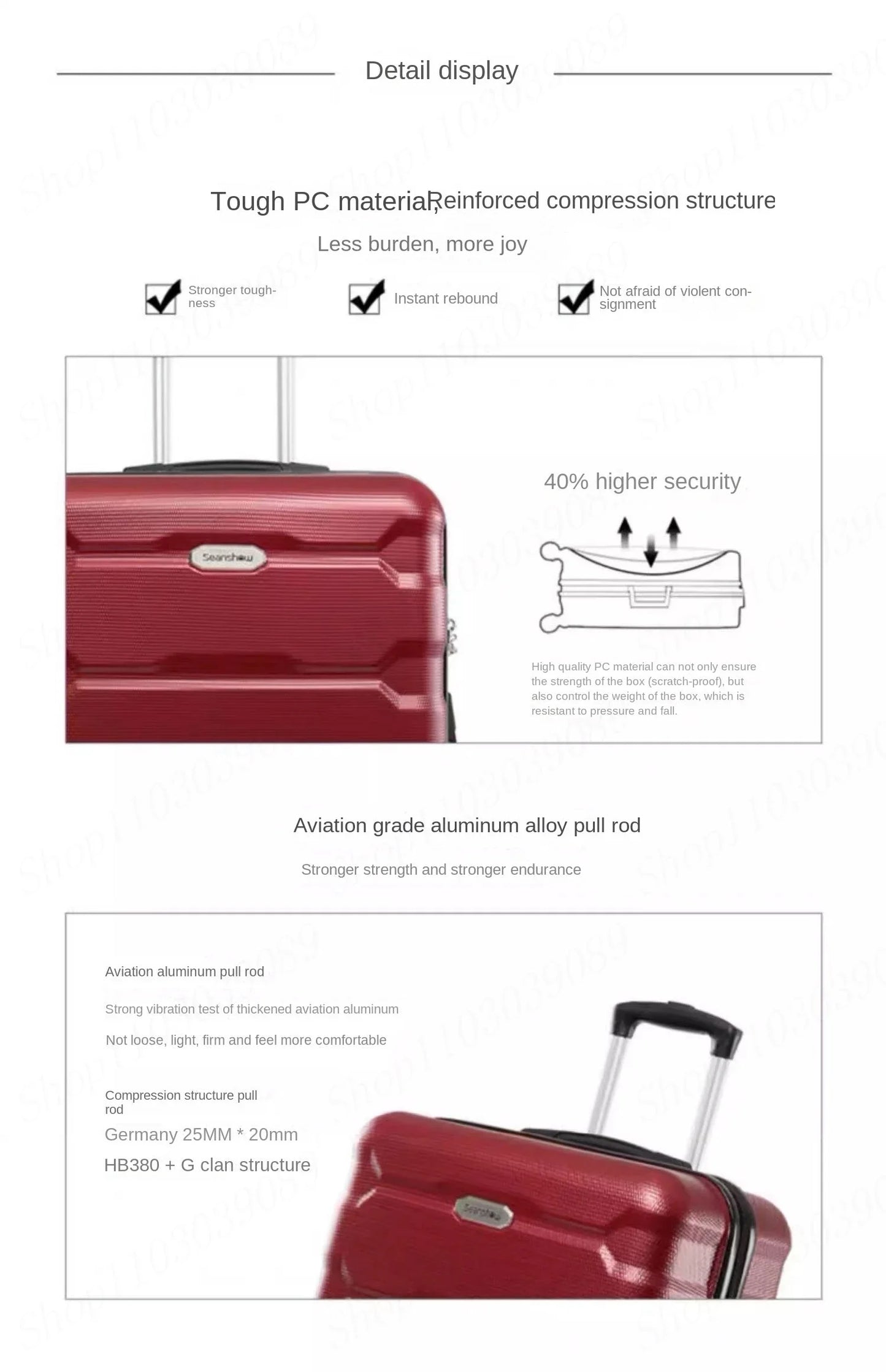 Large Capacity Rolling Luggage Set