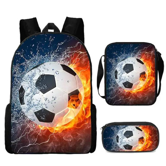 3 pièces/ensemble de sac d'école de Football