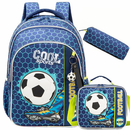 Ensemble de 3 sacs à dos d'école avec sac à déjeuner et étui à stylos