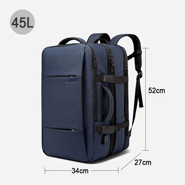 Sac à Dos de Voyage pour Homme, Business, École, Extensible, USB, Grande Capacité, 17.3, Ordinateur Portable, Étanche, Mode