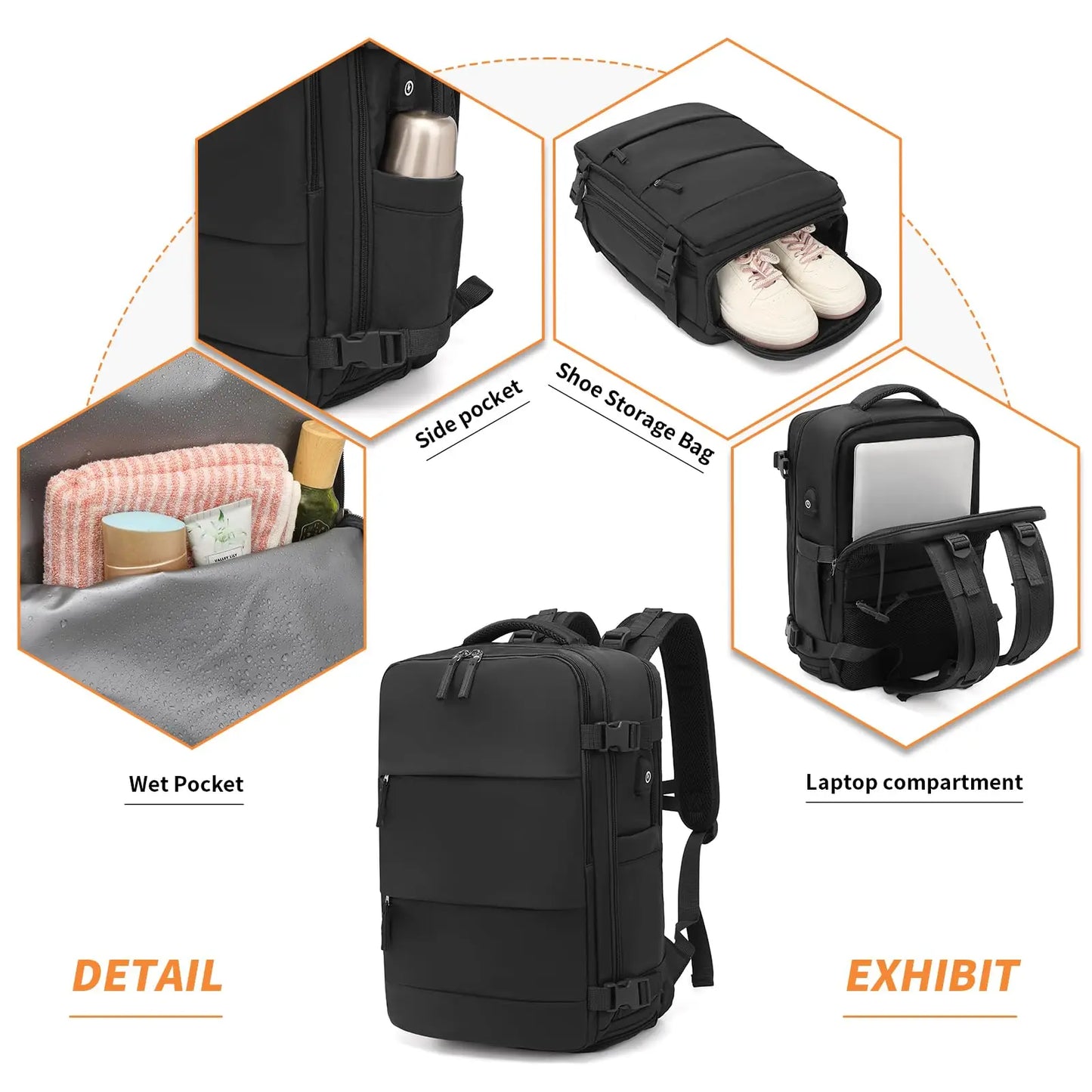 Bagage à main 25L avec compartiment pour ordinateur portable