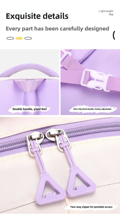 Sac à dos pour les filles avec boîte à déjeuner porte-crayon ensemble primaire