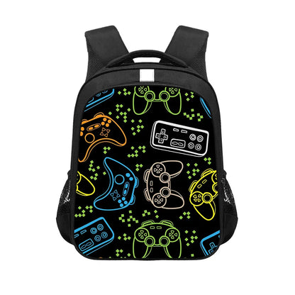 Sac à dos imprimé manettes de jeu drôles, contrôleur de jeu vidéo, sac d'école pour adolescents, sac à dos pour ordinateur portable Gamer, sacs de livre pour enfants, cadeau