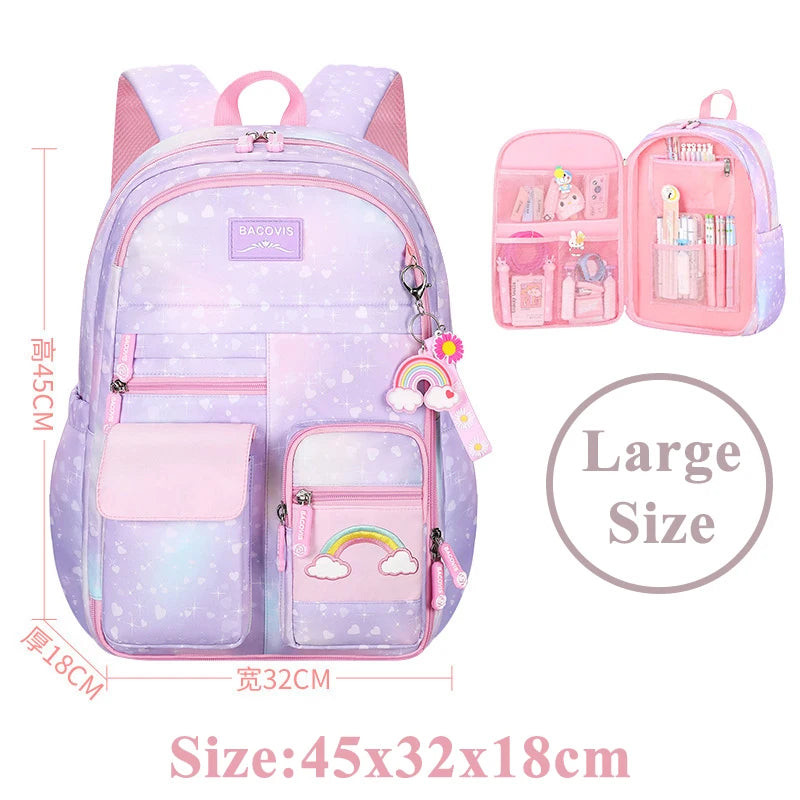 Sac à dos rose de grande capacité pour fille, Nouvelle mode
