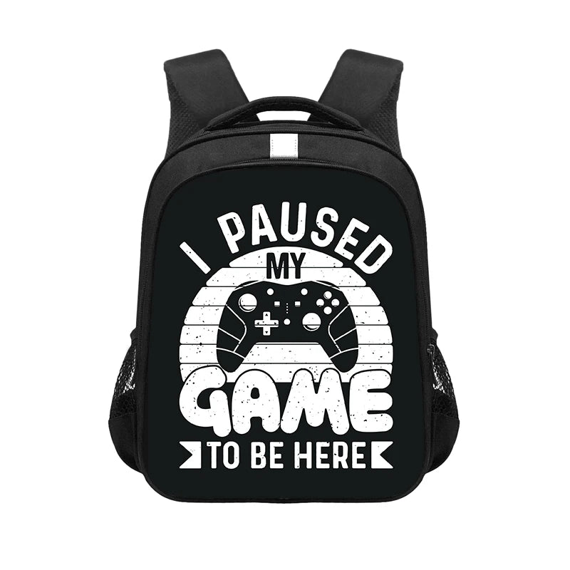 Sac à dos imprimé manettes de jeu drôles, contrôleur de jeu vidéo, sac d'école pour adolescents, sac à dos pour ordinateur portable Gamer, sacs de livre pour enfants, cadeau