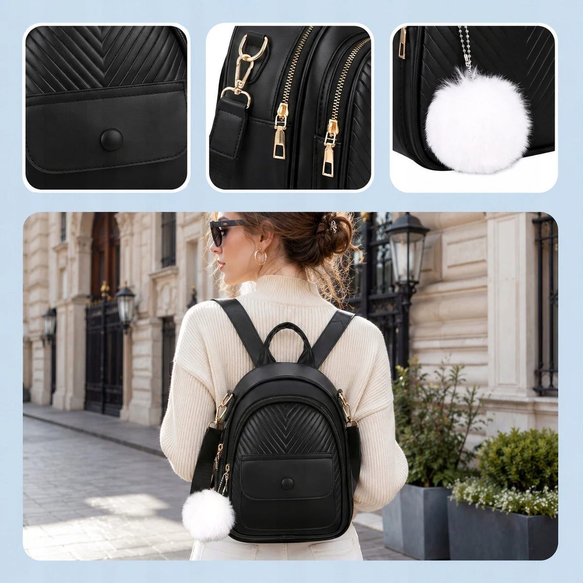 Nouveau sac à dos tendance en Cuir