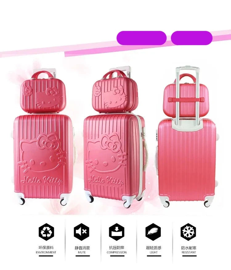 Valise Rose Hello Kitty