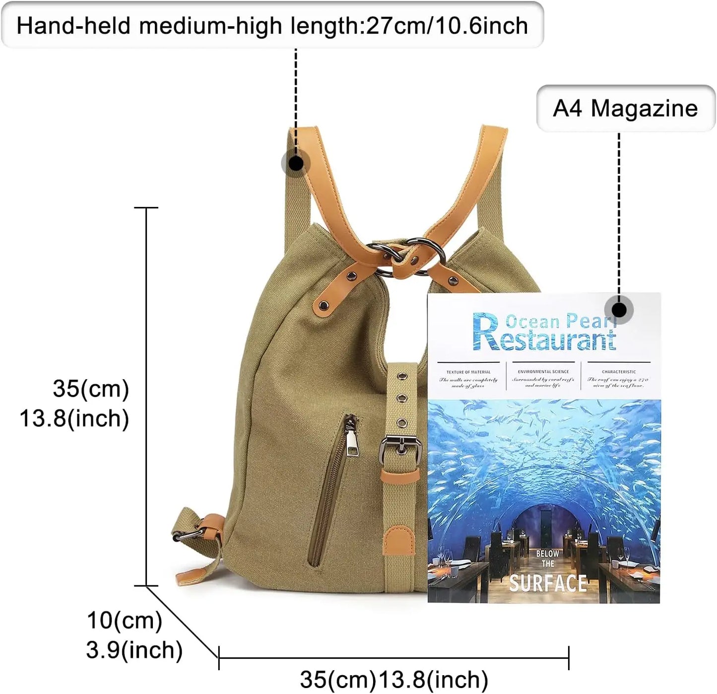 Sac en toile de grande capacité